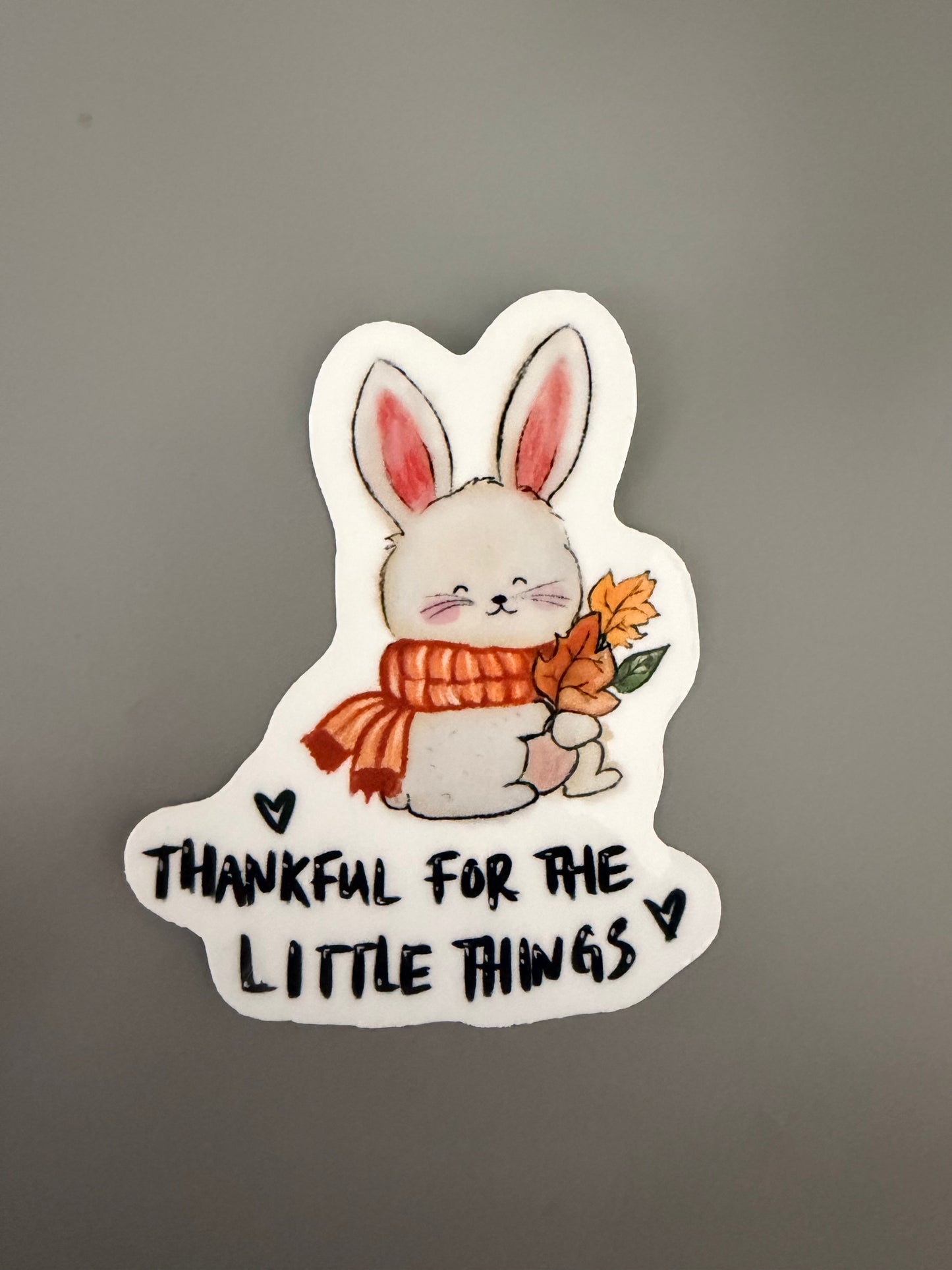 Thankful for the Little Things — Bunny Sticker