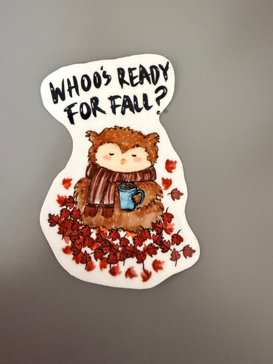 Who’s Ready for Fall? — Owl Sticker