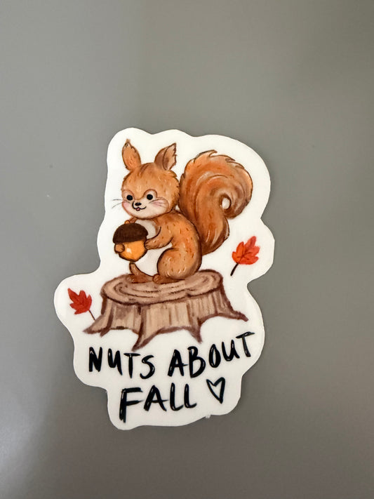 Nuts About Fall — Squirrel Sticker