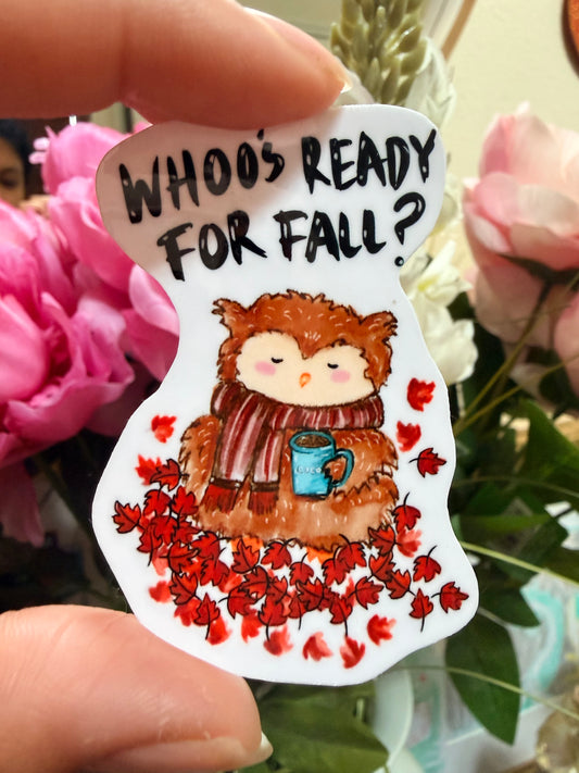 Who’s Ready for Fall? — Owl Sticker